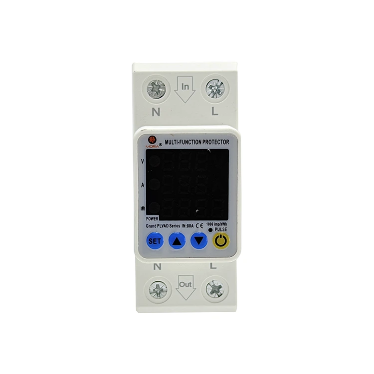 Protetor de tensão de reconexão automática 2P tipo M display triplo